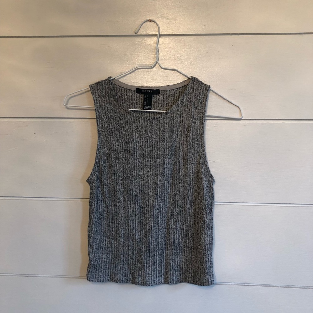 Gray high neck tank NWOT